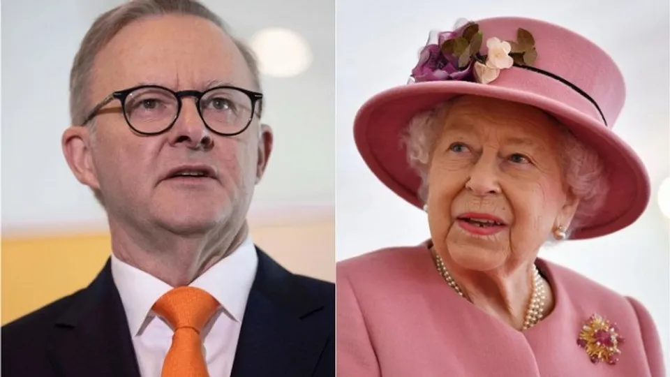 Anthony Albanese (Left); Queen Elizabeth II (Right)