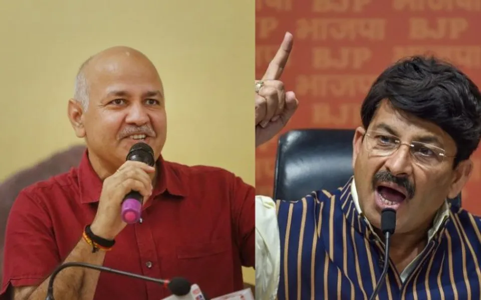 Manish Sisodia (Left); Manoj Tiwari (Right)