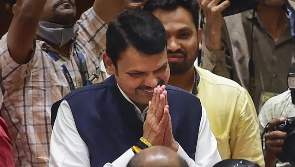 Devendra Fadnavis at swearing in ceremony