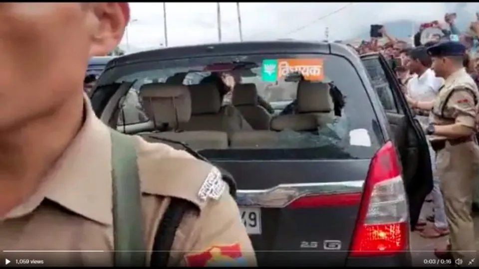 Yamkeshwar BJP MLA Renu Bisht's vehicle