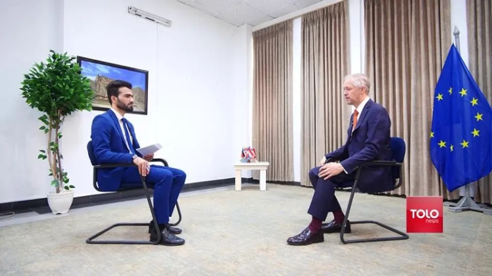 Arnout Pauwels in his interview with Tolo News, Afghanistan