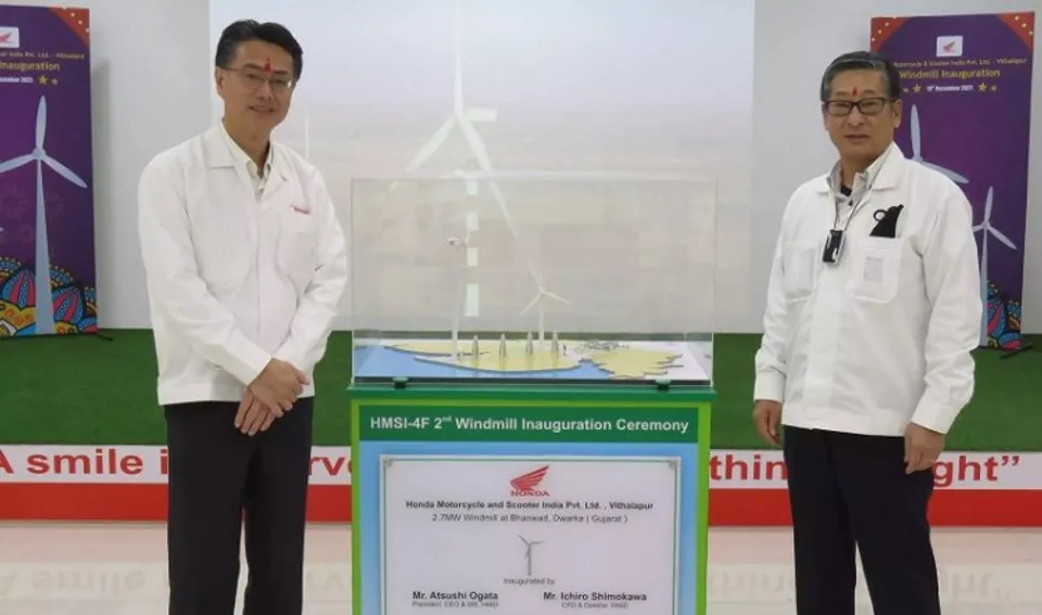 Mr. Ichiro Shimokawa, Chief Production Officer & Director and Mr. Atsushi Ogata, Managing Director, President & CEO Honda Motorcycle & Scooter India