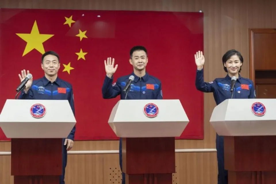 China's Shenzhou-14 manned space mission crew (Image courtesy: AP)