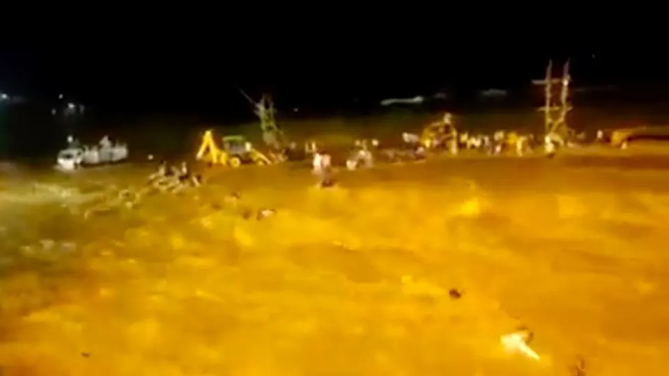 Videograb of flash floods
