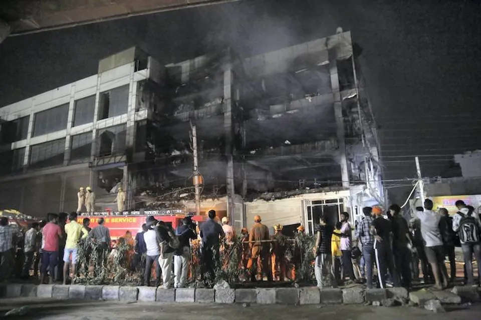 27 killed in commercial building blaze in Delhi's Mundka