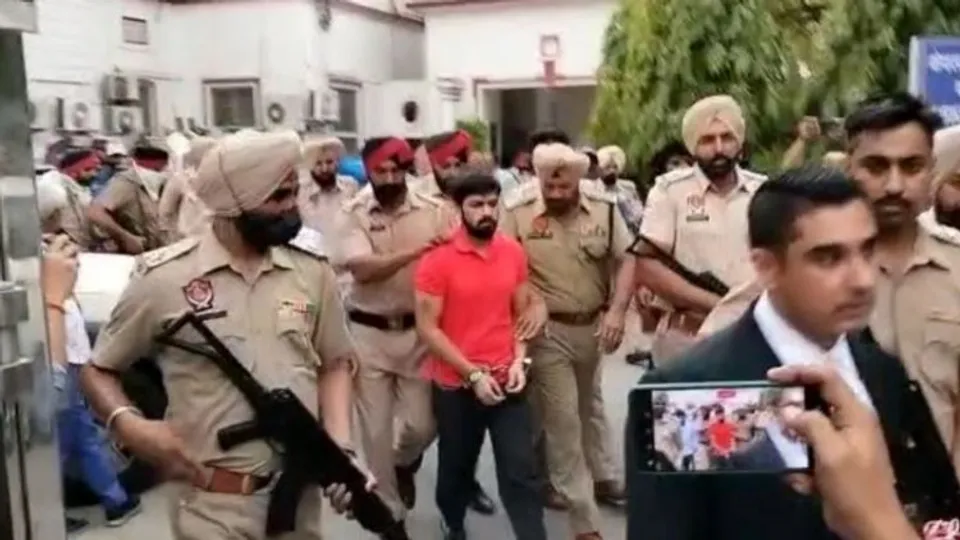 Gangster Lawrence Bishnoi in Punjab Police custody