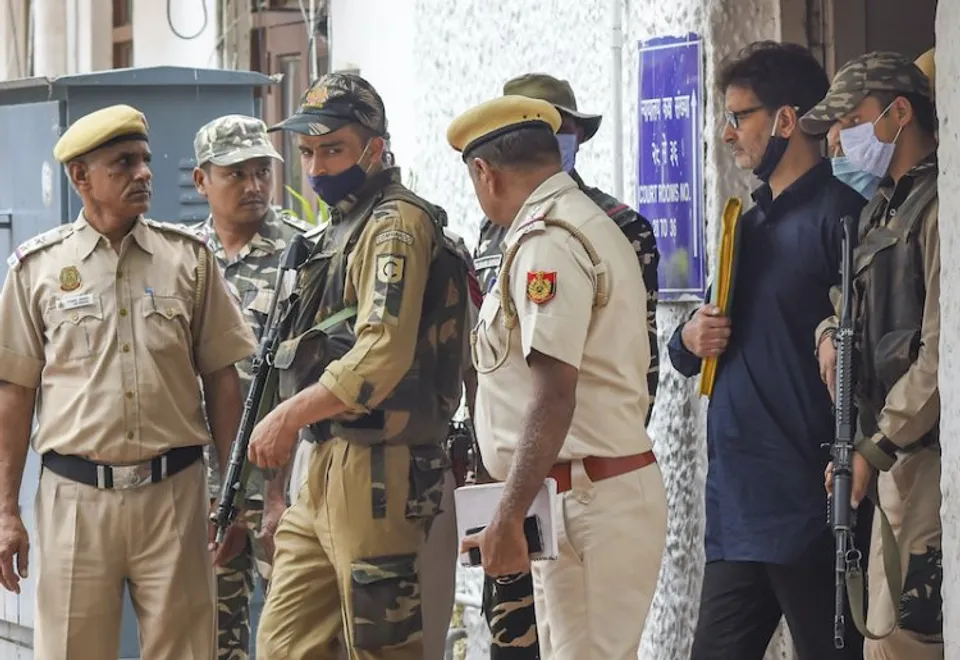 Yasin Malik inside Patiala House court in Delhi
