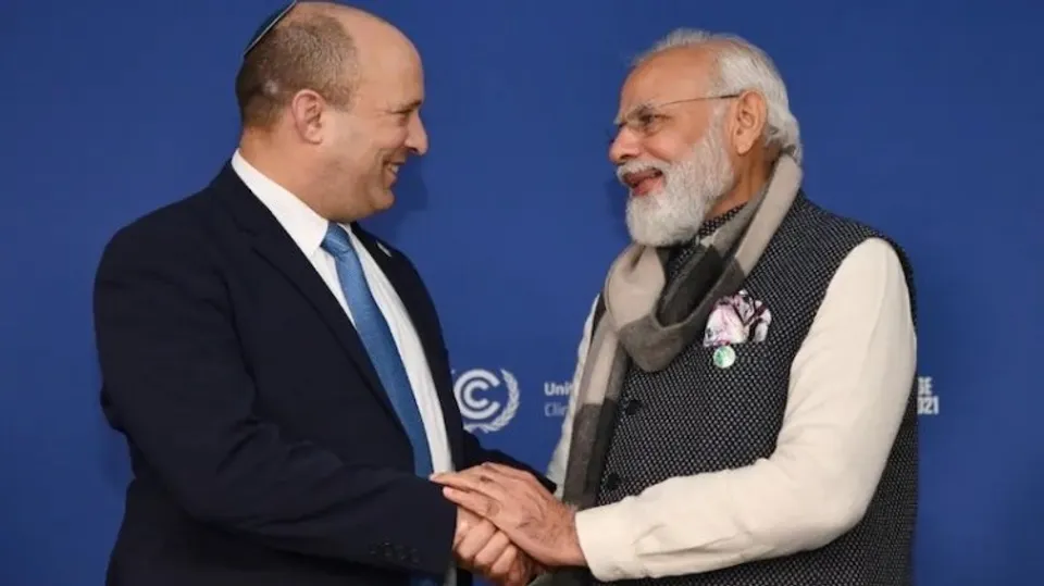 Naftali Bennett with Narendra Modi (File photo)