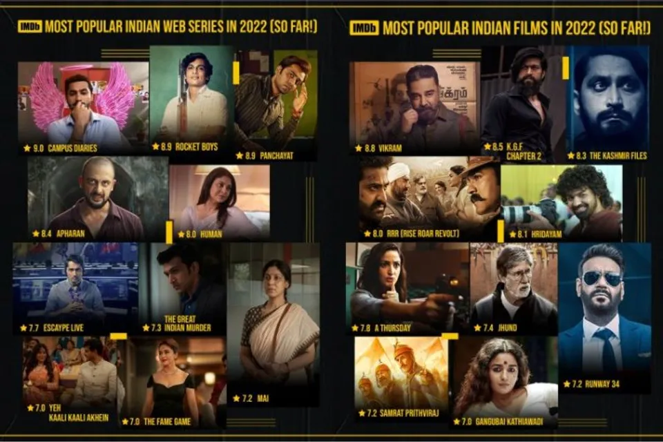 Top 10 web series and movies in IMDb