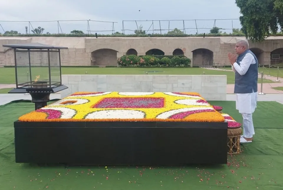 Vice President Jagdeep Dhankhar at Rajghat