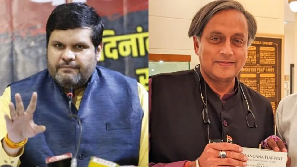 Gourav Vallabh (Left); Shashi Tharoor (Right)