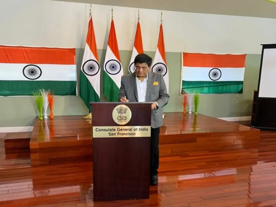 Piyush Goyal at the Gadar Memorial in the US