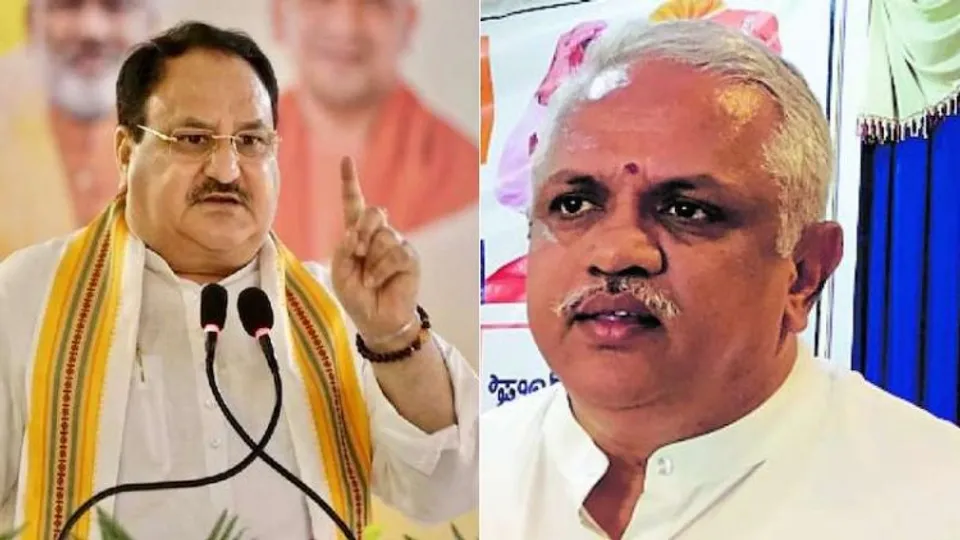 (Left) JP Nadda and BL Santosh (Right)
