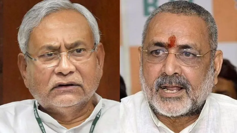 Nitish Kumar(Left); Giriraj Singh (Right)