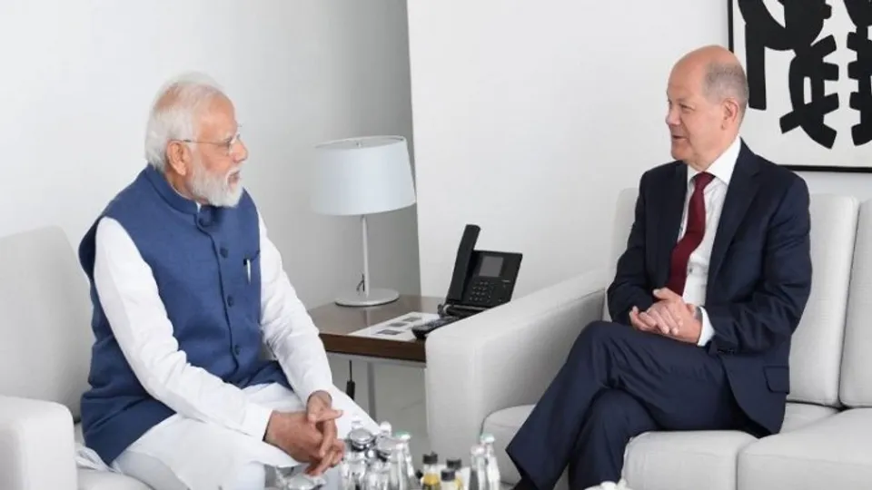 PM Modi meeting German Chancellor Olaf Scholz