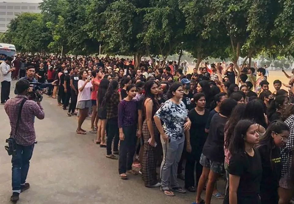 Chandigarh University students protest