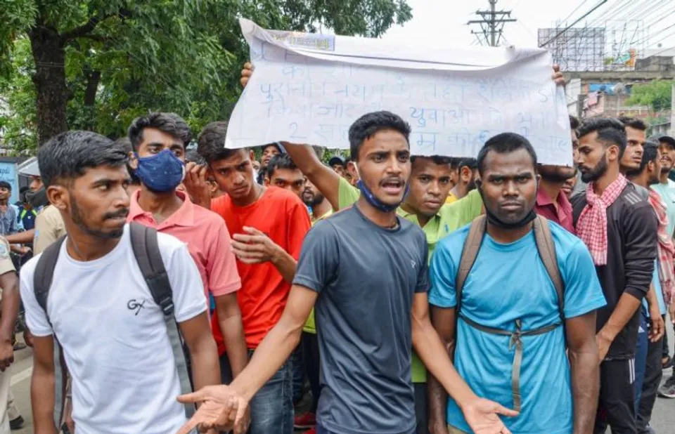 Protest against Agnipath recruitment scheme launched by Union government