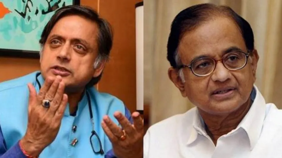 Shashi Tharoor and P Chidambaram (File photo)