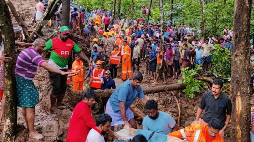 Landslide in Thodupuzha area in Kerala