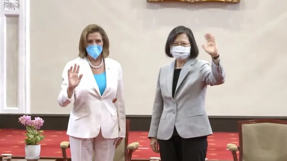 US Speaker Nancy Pelosi meets Taiwan President Tsai Ing-wen