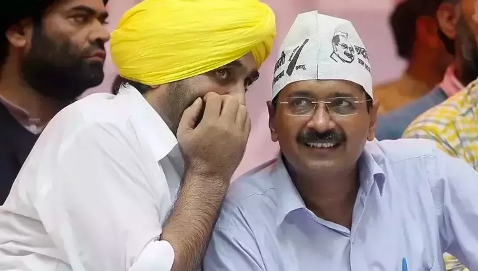 Bhagwant Mann and Arvind Kejriwal
