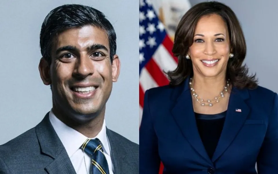 UK PM Rishi Sunak (Left); US VP Kamala Harris (Right)