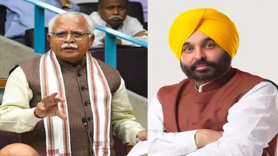 (Left) ML Khattar and Bhagwant Mann (Right)