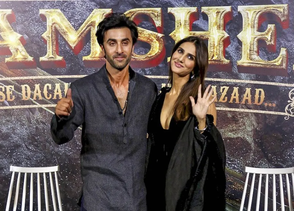 Ranbir Kapoor and Vaani Kapoor at the promotion of Shamshera