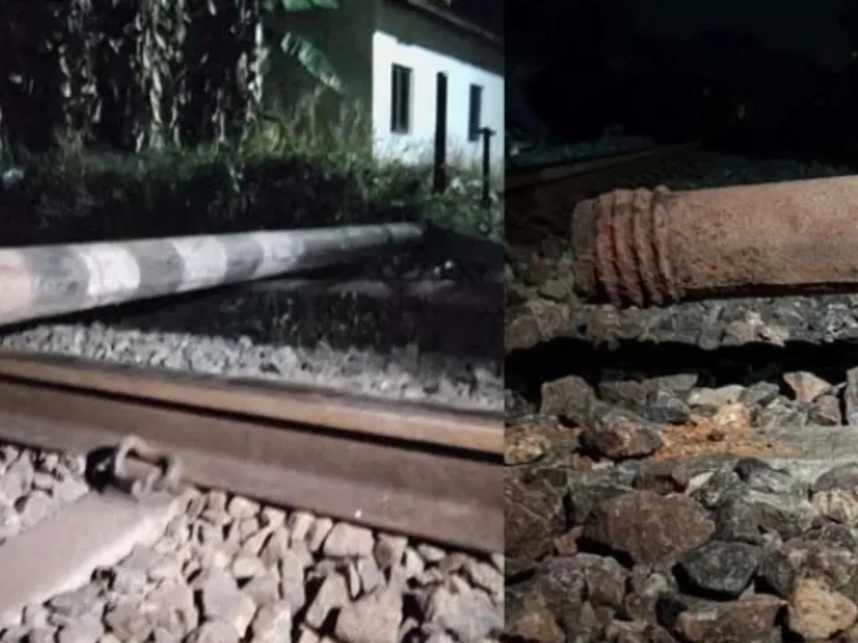 kundara telephone post into railwa track