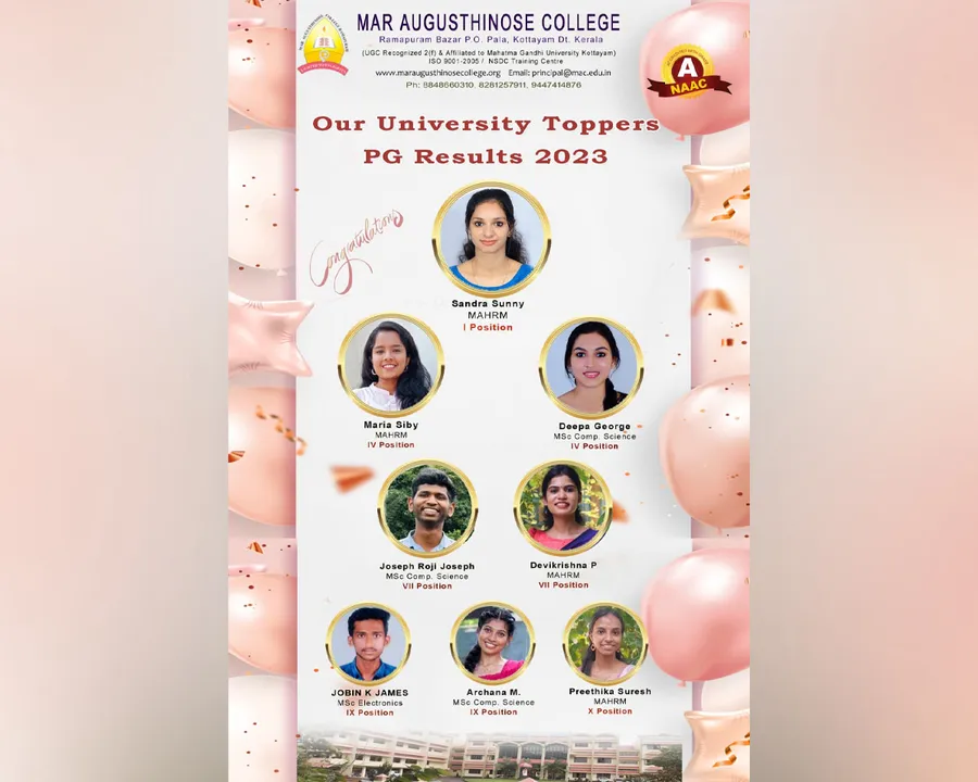 mar augustinose college toppers