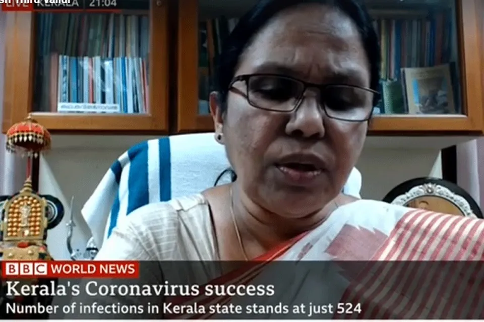 കൊവിഡ് പ്രതിരോധത്തിന്റെ കേരളാ മോഡല്‍ ബിബിസിയിലും; മന്ത്രി കെ.കെ. ശൈലജ ചാനലിന്റെ തത്സമയ ചര്‍ച്ചയില്‍; വീഡിയോ ശ്രദ്ധേയമാകുന്നു