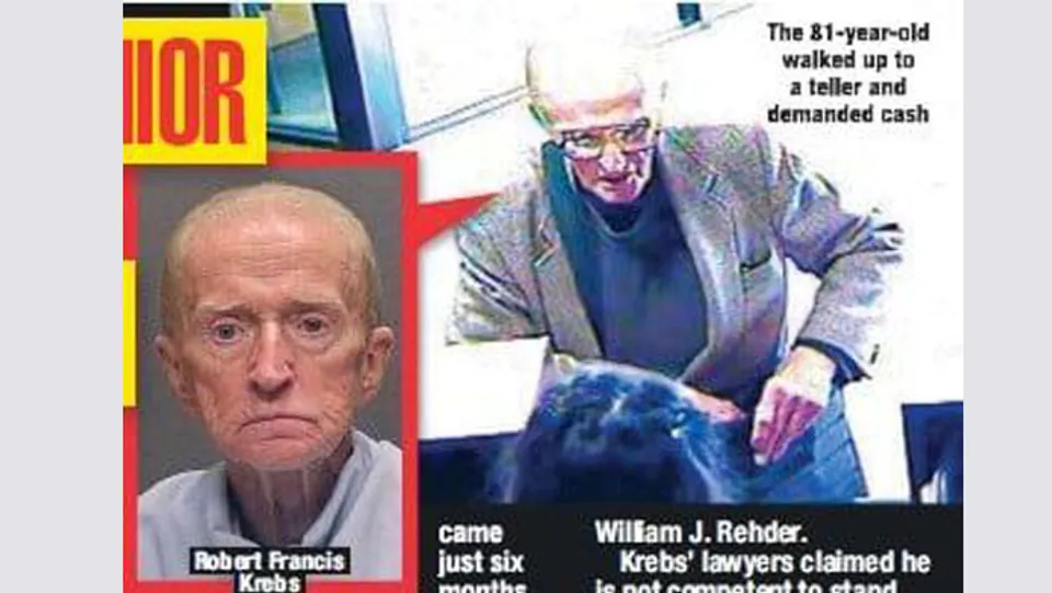 ബാങ്ക് കവര്‍ച്ച കേസ്സില്‍ എണ്‍പത്തിനാല്കാരന്‌ 21 വര്‍ഷം ജയില്‍ ശിക്ഷ