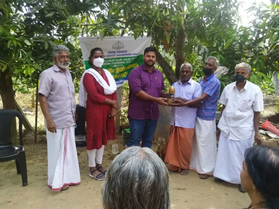 ബിപികെപി തെങ്കര ജീവ എഫ്ഐജിയുടെ നേതൃത്വത്തിൽ ജൈവവള നിർമ്മാണ രീതികളുടെ വിവരണവും 'ജീവാമൃത' വിതരണവും നടത്തി