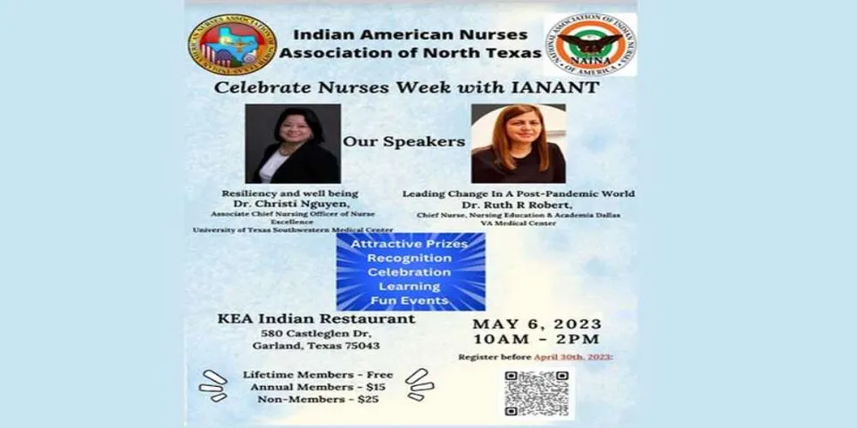ഇന്ത്യൻ അമേരിക്കൻ നേഴ്സ് അസോസിയേഷൻ ഓഫ് നോർത്ത് ടെക്സാസ് ഐനന്റ് നേഴ്സ് വരാഘോഷം നടത്തുന്നു