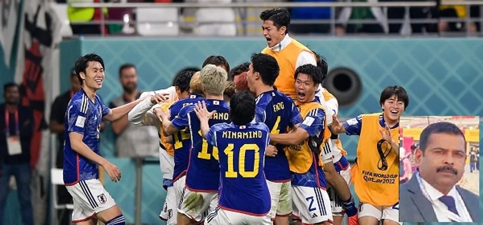 ഏഷ്യൻ കരുത്തിന്റെ പ്രതീകമായി ജപ്പാൻ, അടിച്ചിട്ട് ജപ്പാൻ ! ഗ്രൂപ്പ് റൗണ്ടിൽ രണ്ട് മുൻ ലോക ചാമ്പ്യന്മാരെ അട്ടിമറിച്ചു; അതിവേഗത്തിൽ ഗോളടിക്കും, പിന്നെ പാറപോലെ പ്രതിരോധം; കളിക്കളത്തിലെ ഈ തന്ത്രം ഇനിയും വിജയിച്ചാൽ ജപ്പാൻ കപ്പെടുക്കുമോ ?