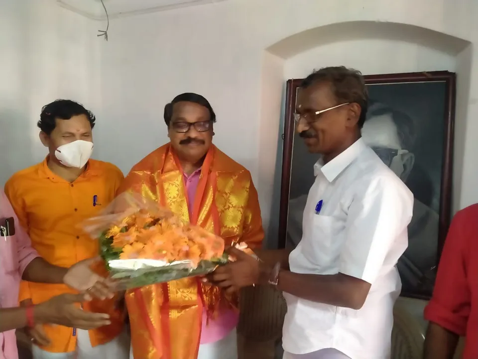 ബിജെപി പാലക്കാട് ജില്ലാ അധ്യക്ഷൻ കെ. എം ഹരിദാസിന് പട്ടികജാതി മോർച്ച ജില്ലാ കമ്മിറ്റി സ്വീകരണം നൽകി