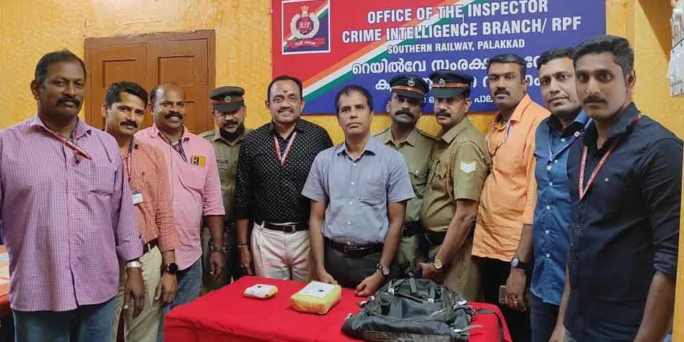 ഒലവക്കോട് റെയിൽവേ സ്റ്റേഷനിൽ 1.7 കോടി രൂപ വിലമതിക്കുന്ന മാരക ലഹരിമരുന്ന് "ചരസ്‌" പിടികൂടി