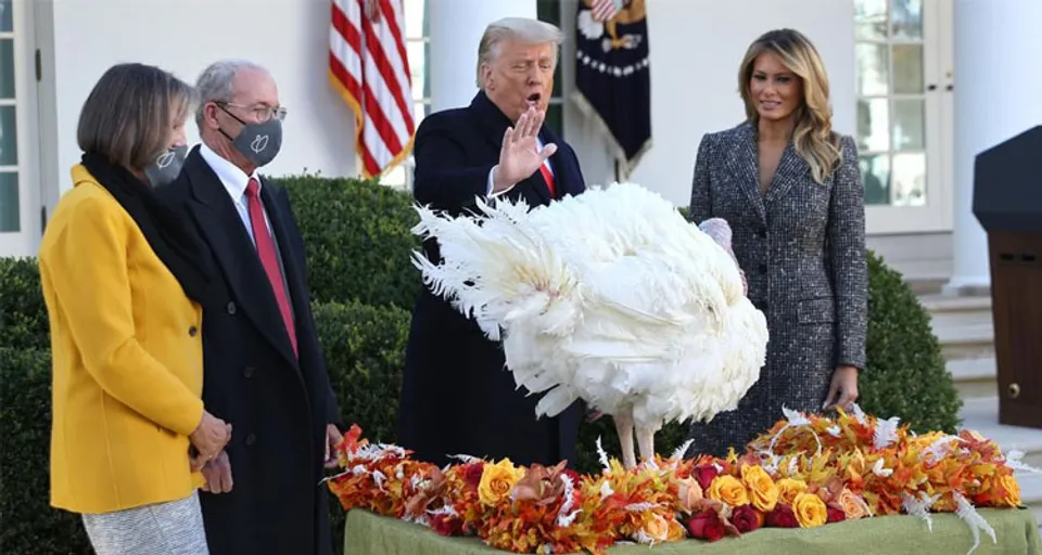 വൈറ്റ് ഹൗസിൽ ട്രംപ് താങ്ക്സ് ഗിവിംഗ് ഹോളിഡേ ആഘോഷിച്ചു