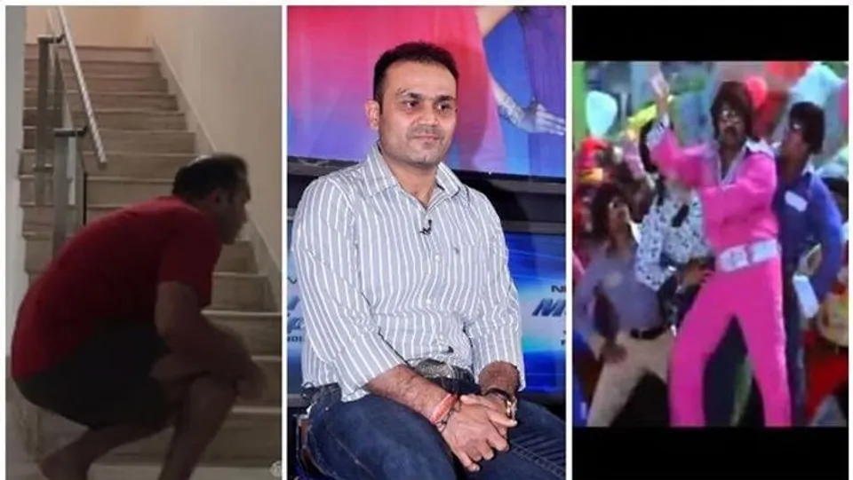 മലയാള സിനിമയിലെ പാട്ട് പശ്ചാത്തലമാക്കി സെവാഗിന്റെ യോഗ