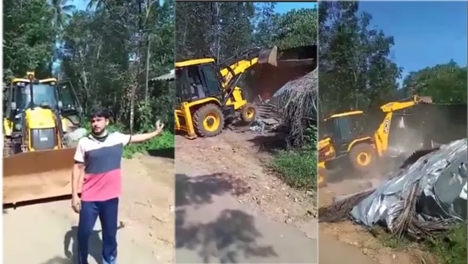 കഴിഞ്ഞ 30 വര്‍ഷമായി ബില്‍ഡിംഗ് ഉപയോഗിക്കുന്നത് കള്ളുവില്‍ക്കാനും ഹാന്‍സ് വില്‍ക്കാനും രാത്രിയില്‍ ചീട്ടുകളിക്കാനും വേണ്ടി മാത്രം, പൊലീസും പഞ്ചായത്തും ഒന്നും ചെയ്യുന്നില്ല, അതുകൊണ്ട് ഞാന്‍ ഇതങ്ങ് പൊളിക്കുവാ! കല്യാണം മുടക്കിയായ അയല്‍ക്കാരന്റെ കട ജെസിബി കൊണ്ട് പൊളിച്ചുമാറ്റും മുമ്പ് യുവാവ് പറഞ്ഞത് ഇങ്ങനെ..വീഡിയോ വൈറല്‍ !