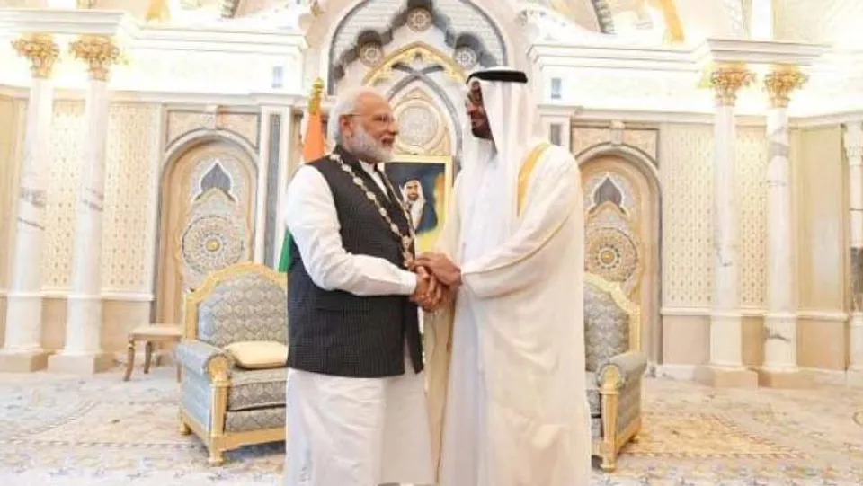 പ്രധാനമന്ത്രി നരേന്ദ്രമോദിക്ക് യു.എ.ഇയുടെ പരമോന്നത പുരസ്‌ക്കാരം സമ്മാനിച്ചു