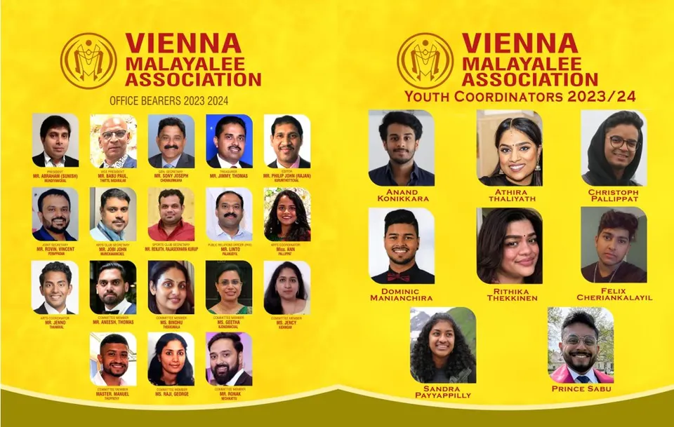 വിയന്ന മലയാളി അസോസിയേഷന് പുതിയ നേതൃത്വം