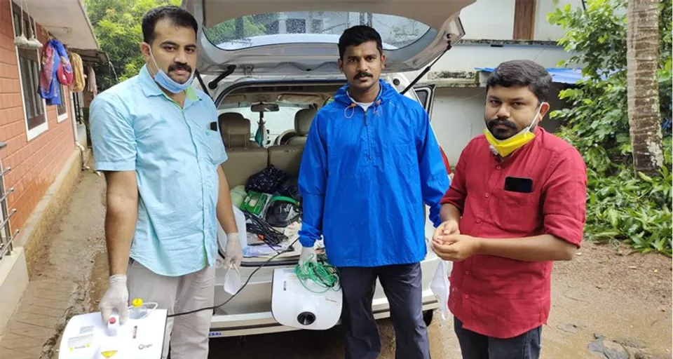 കോങ്ങാട് പഞ്ചായത്തിലെ കോവിഡ് ബാധിതരുടെ വീടുകളില്‍ അണുനശീകരണം നടത്തി