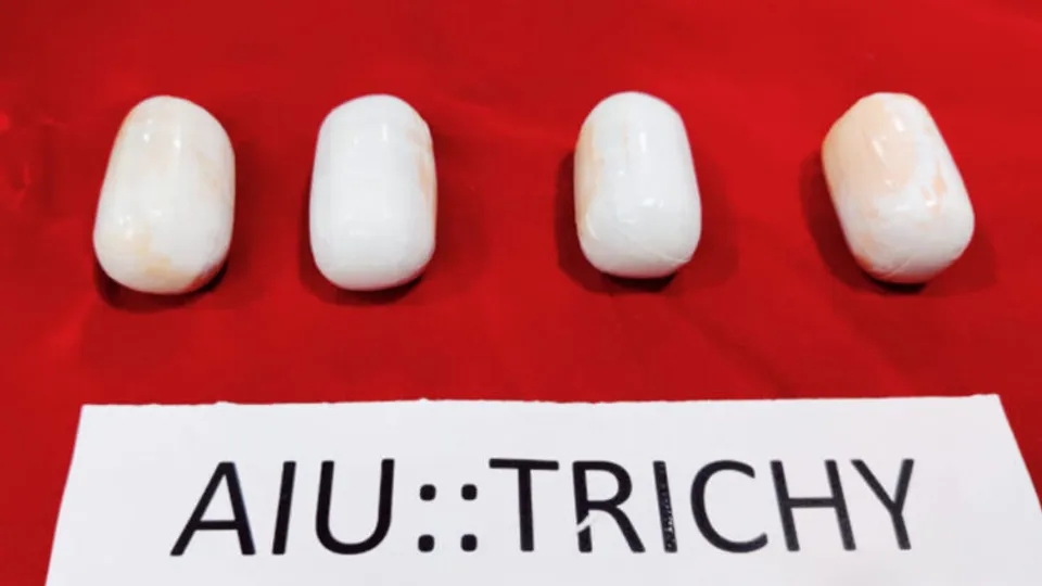 തിരുച്ചിറപ്പള്ളി വിമാനത്താവളത്തിൽ നിന്നും 1.57 കിലോ സ്വർണം പിടികൂടി; രണ്ട് പേർ അറസ്റ്റിൽ