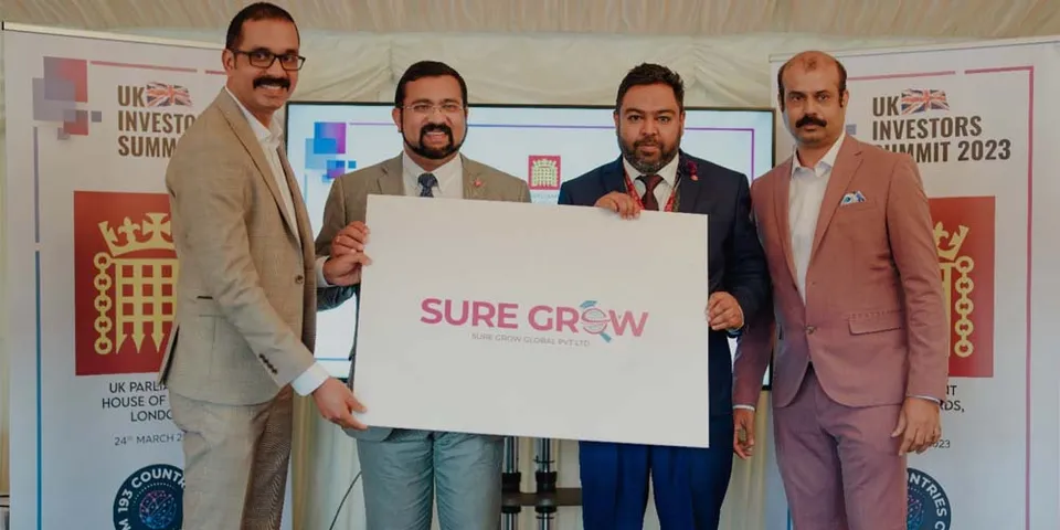 യുകെ ഇന്‍വെസ്‌റ്റേഴ്‌സ് സമ്മിറ്റ്: മികച്ച റിക്രൂട്ട്‌മെന്റ് കണ്‍സള്‍ട്ടന്‍സിക്കുള്ള പുരസ്‌കാരം ഷുവര്‍ ഗ്രോ ഗ്ലോബലിന്