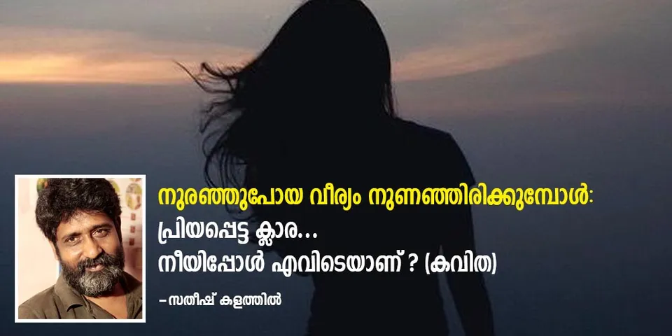 പ്രിയപ്പെട്ട ക്ലാര... നീയിപ്പോൾ എവിടെയാണ് ? (കവിത)