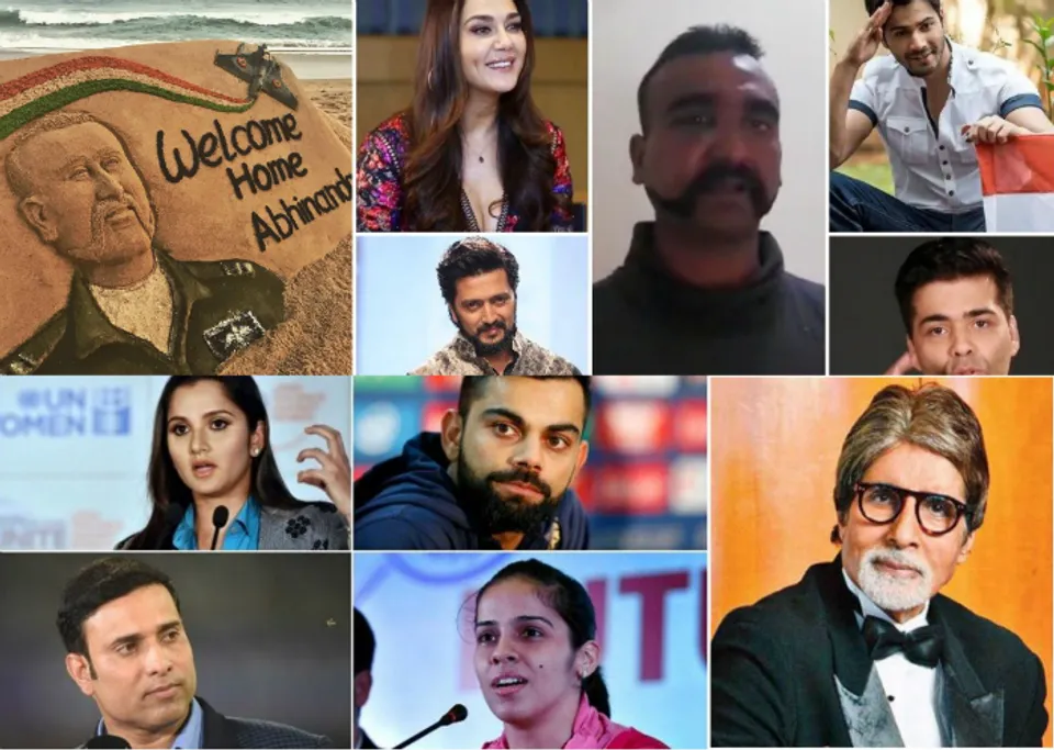 അഭിനന്ദന് സ്വാഗതമറിയിച്ച് ഇന്ത്യൻ കായികതാരങ്ങളും സിനിമ ലോകവും