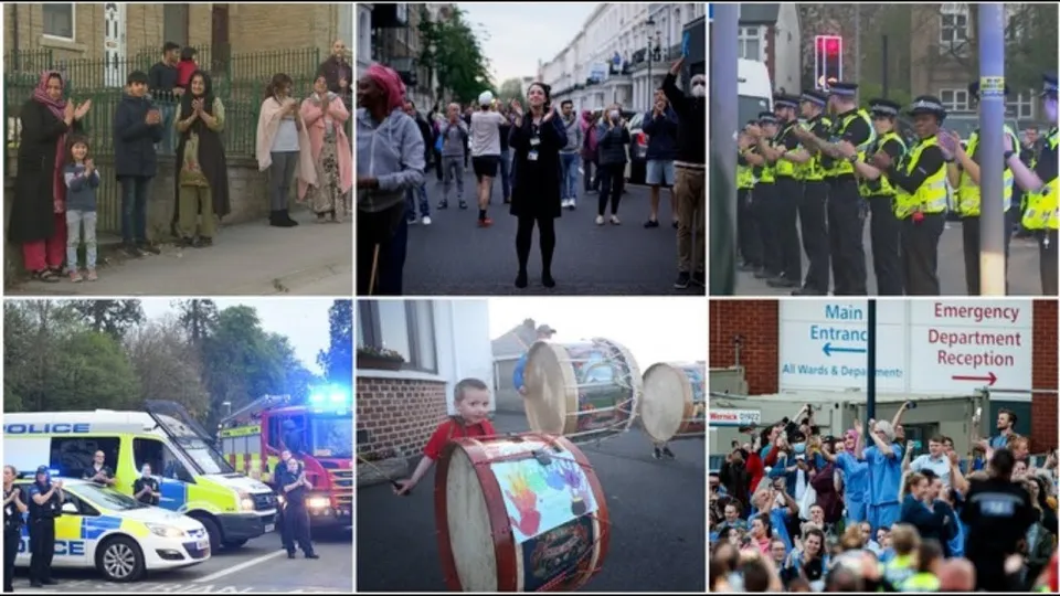 കൈകള്‍ കൂട്ടിയടിച്ച് ആരോഗ്യപ്രവര്‍ത്തകര്‍ക്ക് ആദരം; യുകെയിലെ നിരത്തുകള്‍ ശബ്ദമുഖരിതം; വീഡിയോ കാണാം