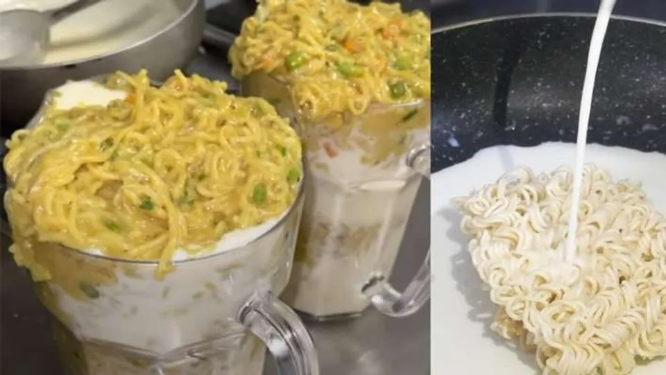 ഏതോ ഒരു വിഡ്ഢി തയാറാക്കിയതാണ് ഇത്. ഇതുണ്ടാക്കിയവനെ ജീവനോടെ പിടിക്കണം; സമൂഹമാധ്യമങ്ങളിൽ വൈറലായി മാഗി മിൽക്ക് ഷേക്ക്