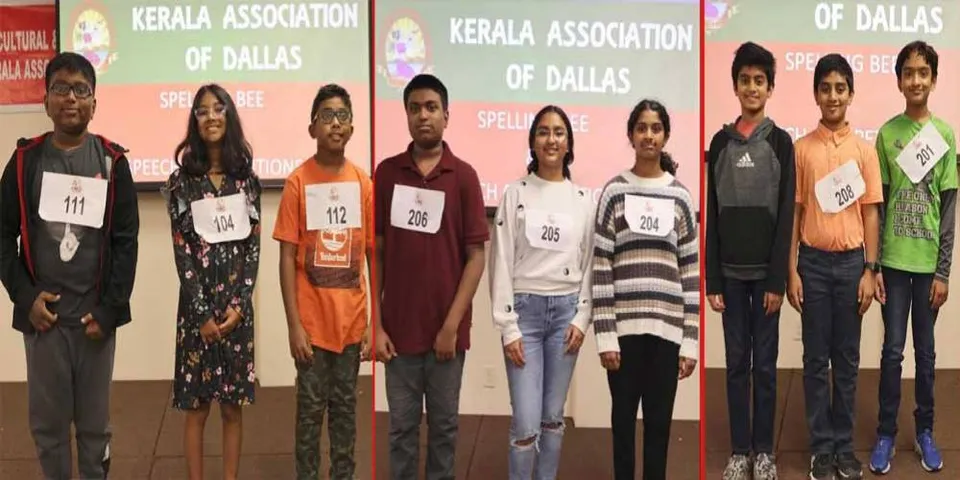 ഡാലസിൽ സ്പെല്ലിങ് ബീ ആൻറ് സ്പീച്ച് കോമ്പറ്റിഷൻ നടത്തി